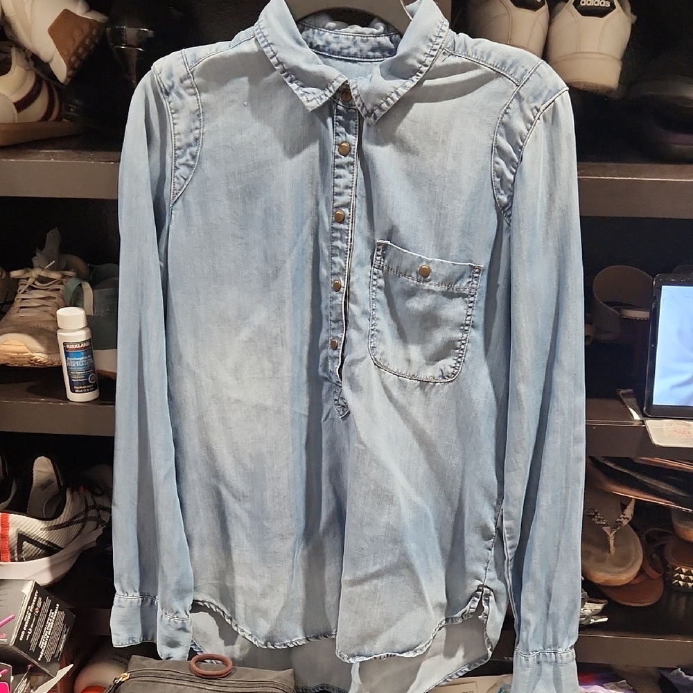 Guess Light Blue Denim Shirt